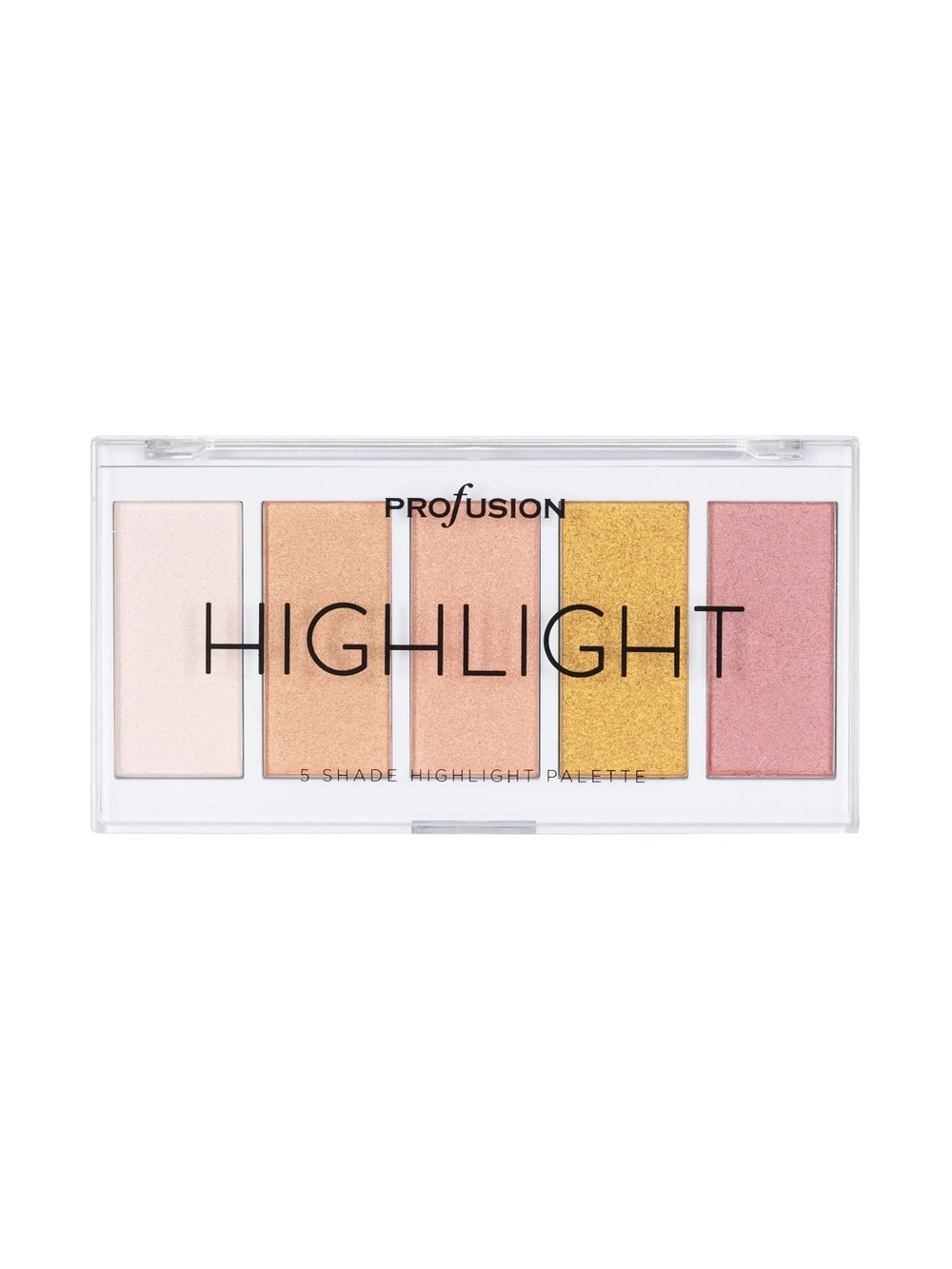 Profusion Cosmetics Highlight Palette — Champagne, Peach, Gold & Pink